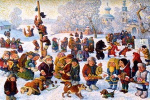Celebration of Maslenitsa in Strochitsy